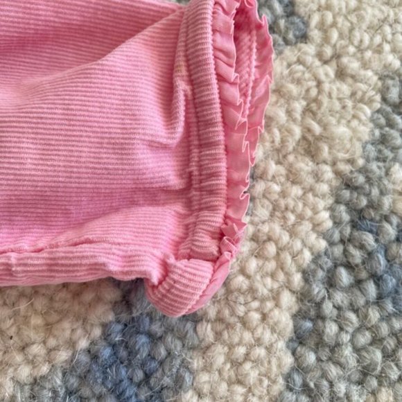 vintage carters baby pink ruffle romper with embroidery and floral applique 6M - Picture 6 of 11